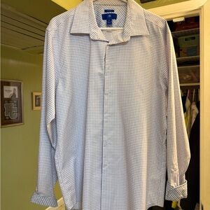 Croft & Barrow Light Blue Checkered Dress Shirt